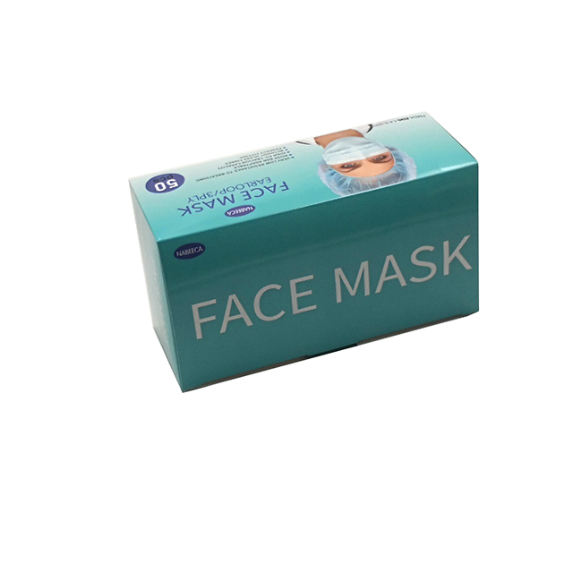 Standard Surgical Disposable Medical Face Mask Packaging Box Art Paper Box